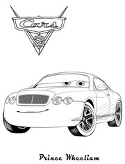 coloriage cars2 prince wheeliam